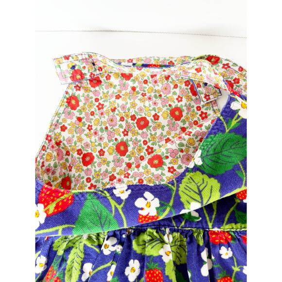 Mini Boden Strawberry Corduroy Overall Jumper Dress Nordstrom 5-6Y - Picture 7 of 8